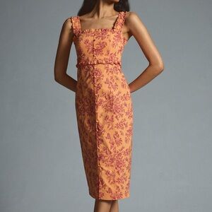 NWOT Anthropologie The Linden Slim Square-Neck Dress